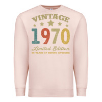 Pale Pink Vintage 1970 Limited Edition 50 Years Of Being Awesome Premium Sweatshirt - Bettercallsaul