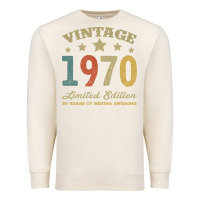 Sandshell Vintage 1970 Limited Edition 50 Years Of Being Awesome Premium Sweatshirt - Bettercallsaul