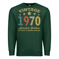Sports Green Vintage 1970 Limited Edition 50 Years Of Being Awesome Premium Sweatshirt - Bettercallsaul