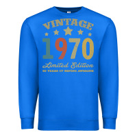 True Royal Vintage 1970 Limited Edition 50 Years Of Being Awesome Premium Sweatshirt - Bettercallsaul