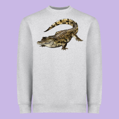 Crocodile Heavyweight Sweatshirt Designed By Lillyallendesigns