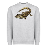 Heather Grey crocodile Heavyweight Sweatshirt - LillyAllenDesigns