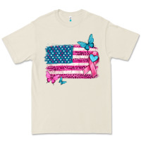 Bone American flag breast cancer with ribbon Premium Tee - texasbilliewilder