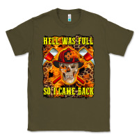 Army Green Western Hell Was Full So I Came Back Classic Tee - LillyAllenDesigns
