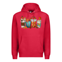 Cardinal Thankful Coffee Cups Premium Hoodie - texasbilliewilder
