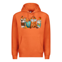 Carrot Thankful Coffee Cups Premium Hoodie - texasbilliewilder