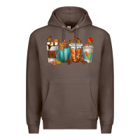 Coffee Thankful Coffee Cups Premium Hoodie - texasbilliewilder
