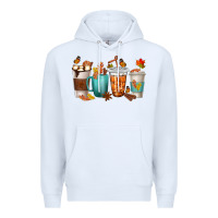 White Thankful Coffee Cups Premium Hoodie - texasbilliewilder