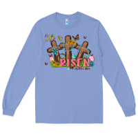 Colony Blue he is risen Long Sleeve Tee - MaliasSmallBusiness