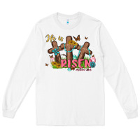 White he is risen Long Sleeve Tee - MaliasSmallBusiness