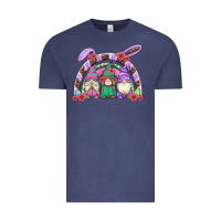 Vintage Denim easter gnomes rainbow Vintage Tee - Artiststas