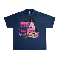 Navy good things come to those who hustle Urban Heavy Tee - NancyCooperArtShop