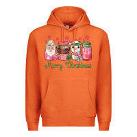 Carrot pink  merry christmas coffee Premium Hoodie - JahusDesignShop