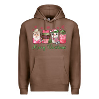 Chestnut pink  merry christmas coffee Premium Hoodie - JahusDesignShop
