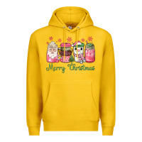 Lemon pink  merry christmas coffee Premium Hoodie - JahusDesignShop