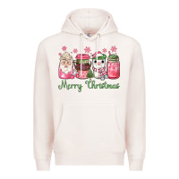 Pale Pink pink  merry christmas coffee Premium Hoodie - JahusDesignShop