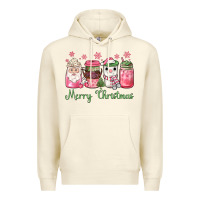 Sandshell pink  merry christmas coffee Premium Hoodie - JahusDesignShop