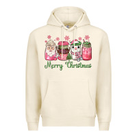 Tofu pink  merry christmas coffee Premium Hoodie - JahusDesignShop