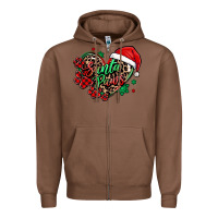 Chestnut santa paws christmas heart Zipper Hoodie - MaliasSmallBusiness