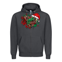 Smoke santa paws christmas heart Zipper Hoodie - MaliasSmallBusiness