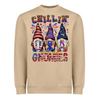 Mushroom Chilling with my gnomies with usa Heavyweight Sweatshirt - NancyCooperArtShop