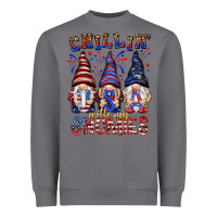 Storm Chilling with my gnomies with usa Heavyweight Sweatshirt - NancyCooperArtShop
