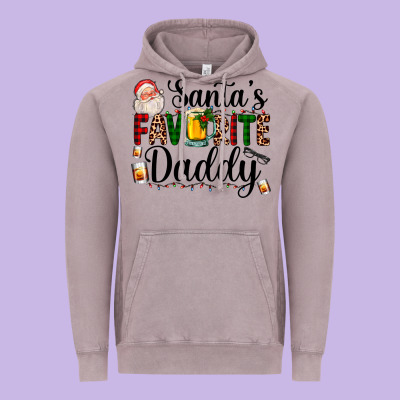 Santa's Favorite Daddy Vintage Hoodie Designed By Adodesignshop