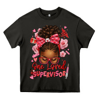 Asphalt one loved supervisor afro messy bun Heavy Core Tee - texasbilliewilder