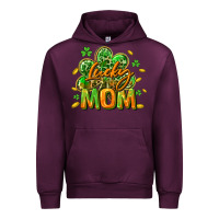 Mauve Wine Lucky Mom  St. Patrick's Day Urban Hoodie - CowGirlArtShop
