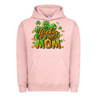 Pigment Salmon Lucky Mom  St. Patrick's Day Urban Hoodie - CowGirlArtShop