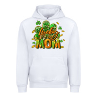 White Lucky Mom  St. Patrick's Day Urban Hoodie - CowGirlArtShop