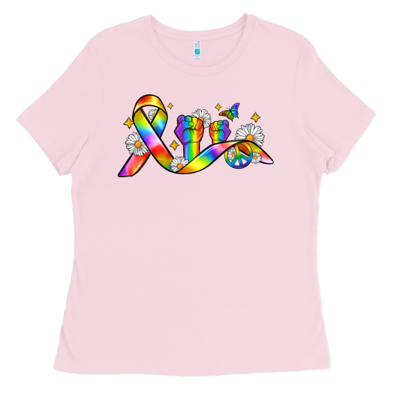 Pride Ribbon Ladies Tee by Zillion Design Studio | Teevron