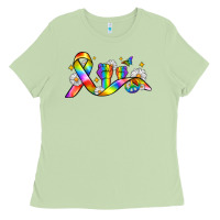 Matcha pride ribbon Ladies Tee - Zillion Design Studio