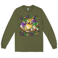 Army Green where babies come from Long Sleeve Tee - MaliasSmallBusiness