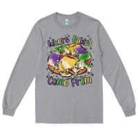 Heather Grey where babies come from Long Sleeve Tee - MaliasSmallBusiness