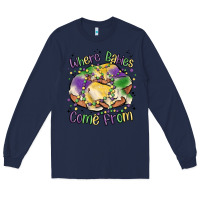 Navy where babies come from Long Sleeve Tee - MaliasSmallBusiness
