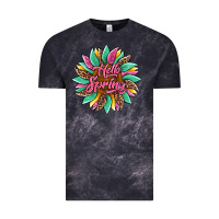 Cloud Black hello spring sunflower Vintage Tee - Artiststas