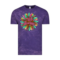 Cloud Purple hello spring sunflower Vintage Tee - Artiststas