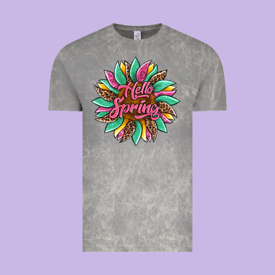 Hello Spring Sunflower Vintage Tee Designed By Artiststas