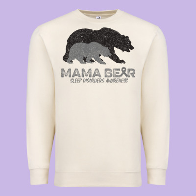 Mama Bear Sleep Disorders Awareness Premium Sweatshirt Designed By Bettercallsaul