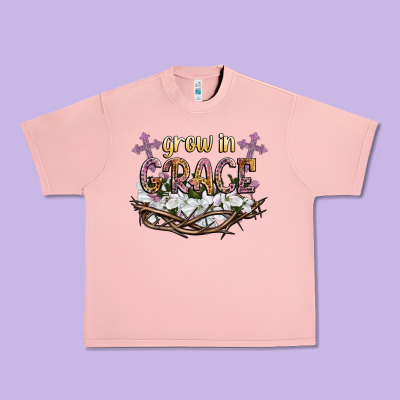 Grow In Grace Urban Heavy Tee Designed By Nancycooperartshop