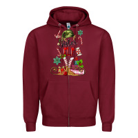 Burgundy sister elf Zipper Hoodie - MaliasSmallBusiness