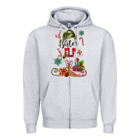 Heather Grey sister elf Zipper Hoodie - MaliasSmallBusiness