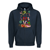 Navy sister elf Zipper Hoodie - MaliasSmallBusiness