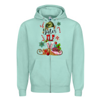 Seafoam sister elf Zipper Hoodie - MaliasSmallBusiness