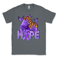 Charcoal Heather hope lavender ribbon all cancers Classic Tee - NancyCooperArtShop