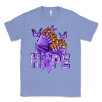 Colony Blue hope lavender ribbon all cancers Classic Tee - NancyCooperArtShop