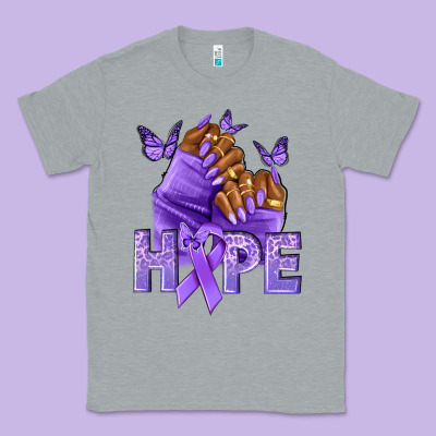 Hope Lavender Ribbon All Cancers Classic Tee Designed By Nancycooperartshop