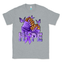 Heather Grey hope lavender ribbon all cancers Classic Tee - NancyCooperArtShop