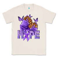 Natural hope lavender ribbon all cancers Classic Tee - NancyCooperArtShop